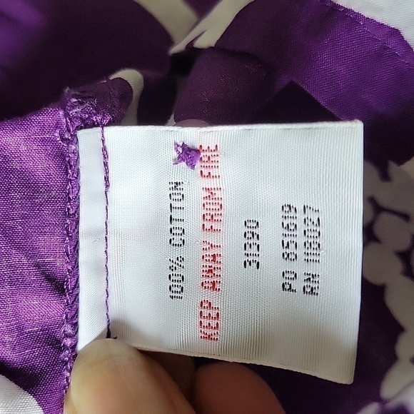 Mini Boden Cotton Purple Flowers Ruched Mini Dress Teen Vintage 13-14 Years Old - Picture 16 of 16